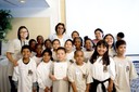 Sylvia Mendez and students