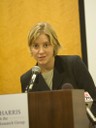 Addressing the crowd at the Harris Poll Gathering