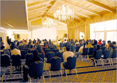 Students’ presentation of their research at the UCLA Faculty Center. Students’ presentation of their research at the UCLA Faculty Center.