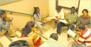 Students discuss their reading in a breakout group during one of the seminar lecture sessions.