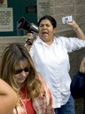 Parent using microphone