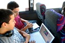 Working on the bus