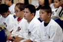 Students listening to the presentations