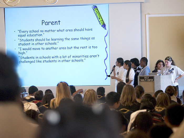 Students and their powerpoint presentation
