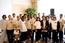 Sylvia Mendez and students pose for a photo